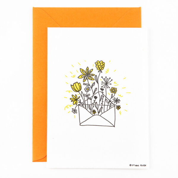 T08 ‘envelop with flowers’ x 6