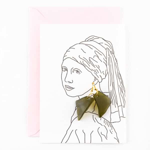 X02 ‘Girl with the glass earring earrings’ x 6